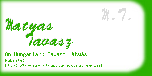 matyas tavasz business card
