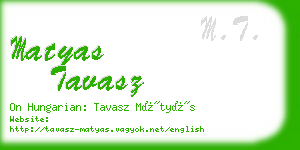 matyas tavasz business card